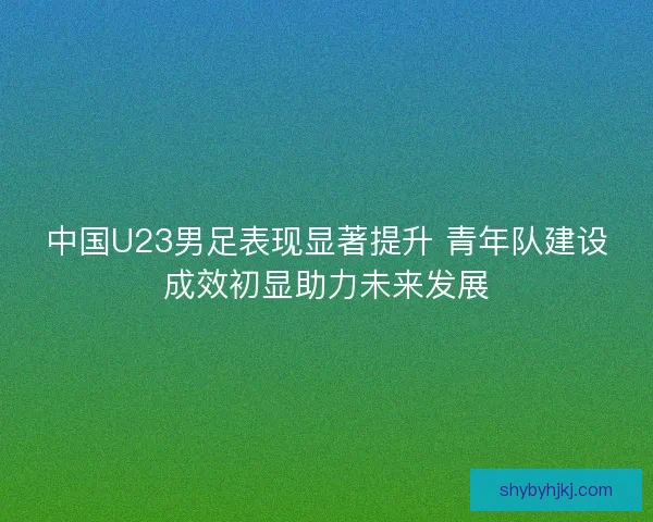 中国U23男足表现显著提升 青年队建设成效初显助力未来发展
